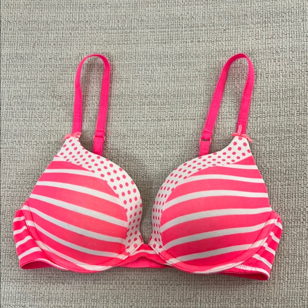 Victoria's Secret Pink Bra with Playful Stripes